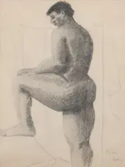 Milton Avery, STANDING MALE c. 1930, Graphite on paper