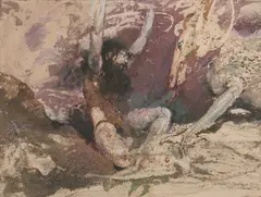 Charles Shepard Chapman, Temptation of St, Mixed media