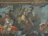 Julius Rolshoven, Mythological Figures After Tiepolo, Tempera on paper