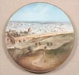 D. Henry, View of Jerusalem, Oil on panel