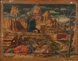 Andre Mantegna, Untitled, THE AGONY IN THE GARDEN, oil on exotic wood panel