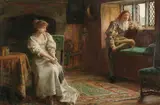 The Lover'S Quarrel by Francis Sydney Muschamp, Oil on canvas, offered Feb 2007