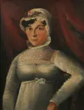 Untitled by American School, PORTRAIT OF YOUNG WOMAN IN LACE CAP, oil on canvas, sold Feb 2007