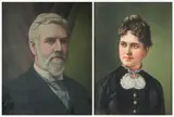 Levi Wells Prentice, PORTRAIT OF ARTIST'S MOTHER and FATHER: TWO WORKS, first