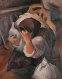 Hershel Abrams, Mother and Child, Oil on canvas