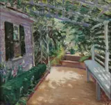 Pauline Palmer, Untitled, GIVERNEY GARDEN, oil on canvas