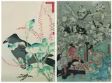 Kuniyoshi Utagawa, Retainers of Raiko Playing "Go" While Bokemono Hunts Their Lord