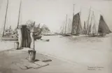 Eugene Paul Metour, Bugeyes & Schooners Annapolis, Etching