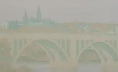 Jim Sundquist, Key Bridge, Color silkscreen - Plate: 16 in. x 25 3/4 in