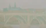Jim Sundquist, Key Bridge, Color silkscreen - Plate: 16 in. x 25 3/4 in