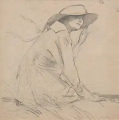 Untitled by Emlen McConnell, INTO THE BREEZE, pencil, sold Apr 2007