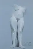 Standing Female Nude by American School, Pastel on paper, offered Apr 2007