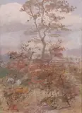 W. Rodman, Landscape with Trees, Pastel