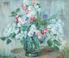 Jean Spencer, Spring Flowers, Oil on canvas
