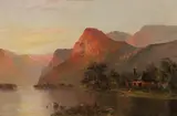Montgomery Ansell, Mountain Landscape at Dawn, Oil on canvas