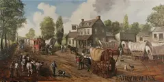 Fairview Inn in Maryland by Joseph Sherly Sheppard, Oil on masonite, sold Apr 2007