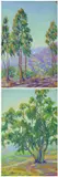 THE HILLS OF CALIFORNIA: TWO WORKS, each signed lower right by Salome Teresa Knabenshue, Oil on board, sold Apr 2007