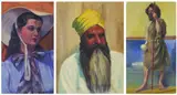 CALIFORNIA SCHOOL OF FINE ART STUDY COSTUME STUDIES: THREE WORKS, two are dated Jan. 1939 in pencil on reverse by Salome Teresa Knabenshue, Oil on unstretched canvas - Largest, offered Apr 2007