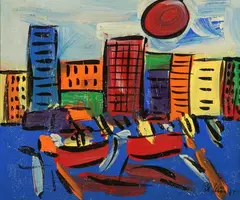 Peter Keil, Hudson River, Oil on canvas