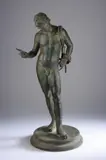 Sabatino de Angelis, Narcissus, Bronze, weathered verdigris patina