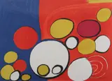 Alexander Calder, Circles in Red and Blue, Color serigraph