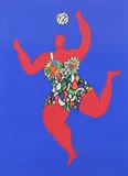 Niki de Saint Phalle, Volleyball, Color silkscreen - Plate: 25 3/4 in. x 18 1/2 in