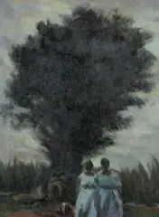 Two Sisters by Franco Nanartonis, Oil on canvas, sold Apr 2007