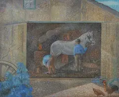 James Augustus McLean, The Blacksmith, Oil on board