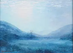 Leonard Moore Davis, Alaskan View, Oil on canvas
