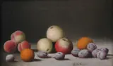 Barton S. Hays, Still Life of Peaches, Oil on canvas