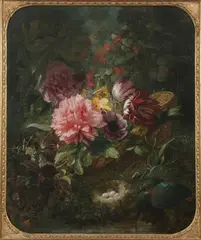 Suzanne-Estelle Beranger Apoil, Still Life with Flowers, Oil on canvas