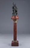 Michel Clodion, The Education of Bacchus, Small nicks and chips to corners and edges marble column