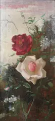 Roses by Augusto Ramirez Y Gonzalez, Oil on board, offered Apr 2007