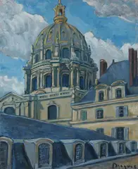 D. Droguet, The Dome of Les Invalides, Oil on board