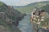 Felix Raoul Eteve, The Dordogne, Oil on canvas