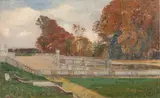 Henry Grosjean, Parisian Park, Oil on canvas
