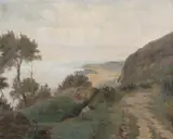 Paul Rene Schutzenberger, Overlooking the Sea, Oil on canvas