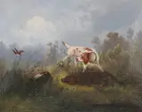 Retrievers Flushing Out by English School, Oil on canvas, sold Apr 2007