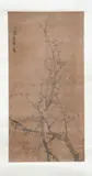 Jin Xin Lan, Prunus Blossom, Singed and sealed, ink on paper scroll