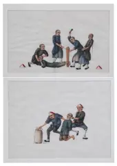 Prisoners by Anonymous, Color and ink on rice paper, offered Jun 2007
