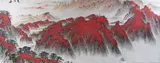Wei Zi XI, Untitled, MOUNTAINS, ink and color on paper, signed and sealed