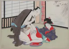 Erotic Scene by Anonymous, Ink and color on silk, sold Jun 2007
