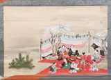 Japanese School, A group of people entertained by a Geisha