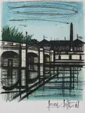 Bernard Buffet, Untitled, LE PONT DE LA CONCORDE, color lithograph