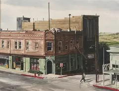 Marvin Yates, Old Town Corner, Watercolor