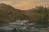 Scottish School, Untitled, A BRIDGE IN THE HIGHLANDS, oil on board
