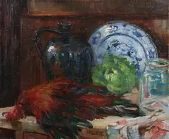 Jacques Sternfeld, Still Life with Delft Plate, Oil on canvas