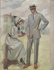 American Illustrator School, Franklin Pierce'S Home, Oil on canvas