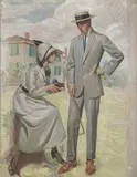 American Illustrator School, Franklin Pierce'S Home, Oil on canvas