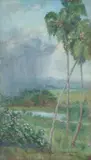 E. Galusha Smith, Tropical Landscape, Oil on canvas